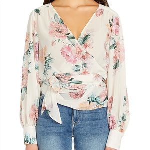 My Treat Wild-Print Wrap Top M size